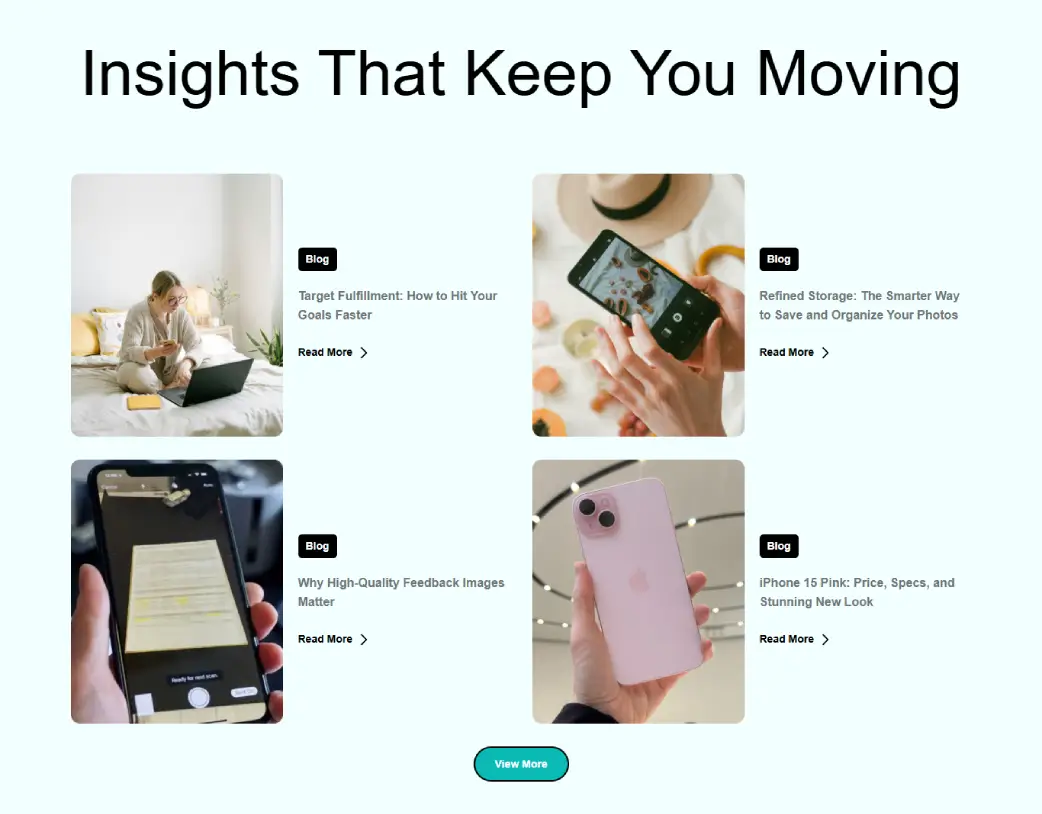 Homepage Insights section of JobsDone website converted from Figma to WordPress using Elementor PRO by Vishal Chaudhary