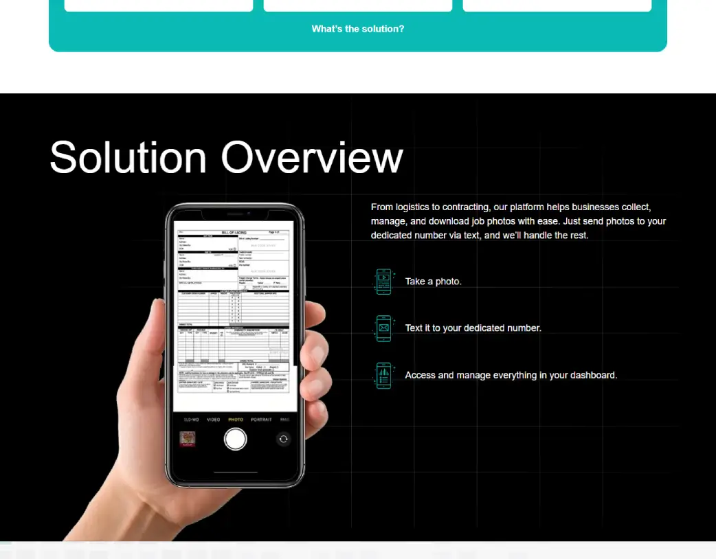 Homepage Solution Overview section of JobsDone website converted from Figma to WordPress using Elementor PRO by Vishal Chaudhary