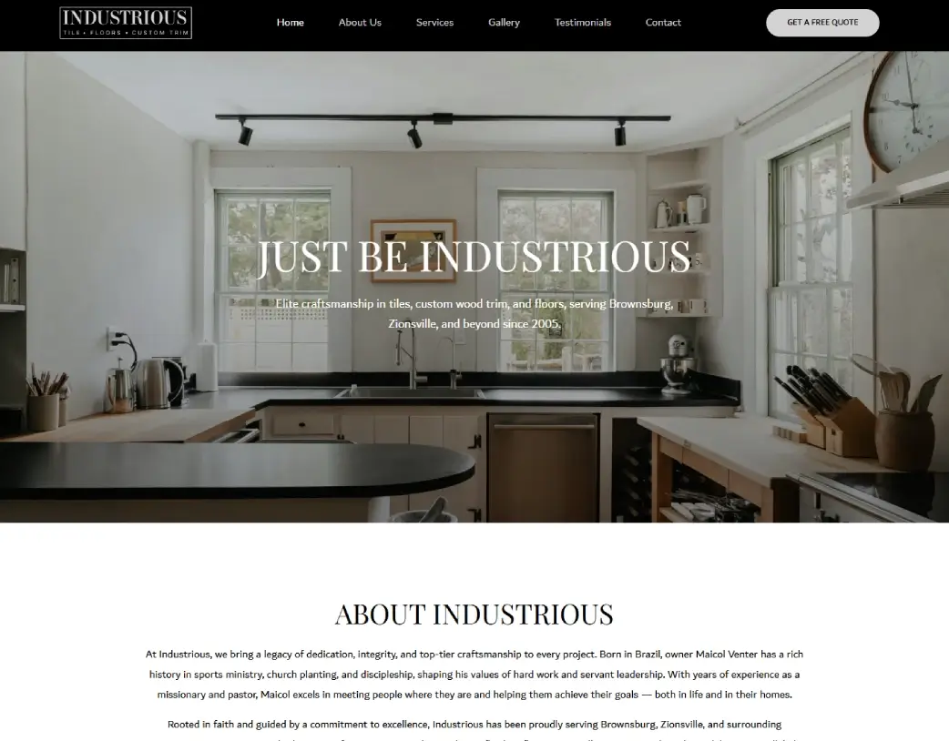 Industrious Landing Page Hero Section – Figma to WordPress by Vishal Chaudhary, Expert WordPress Developer & Designer