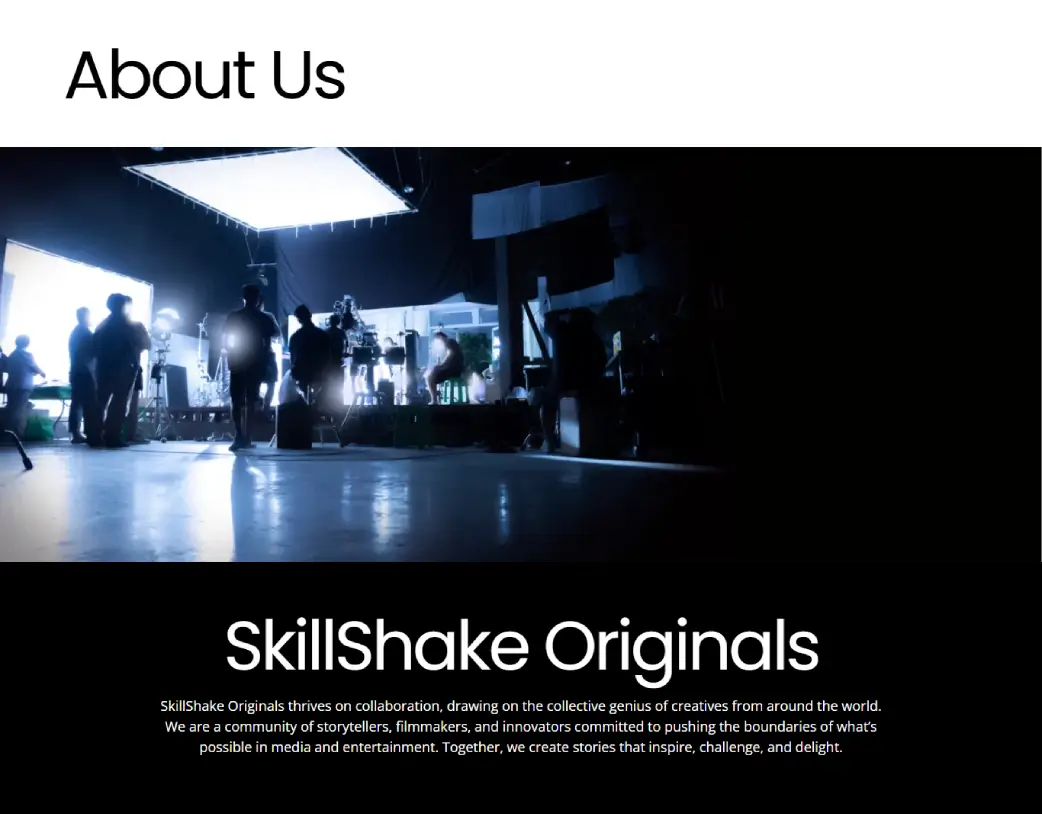 Figma to Elementor conversion of About section for Skillshake Originals website