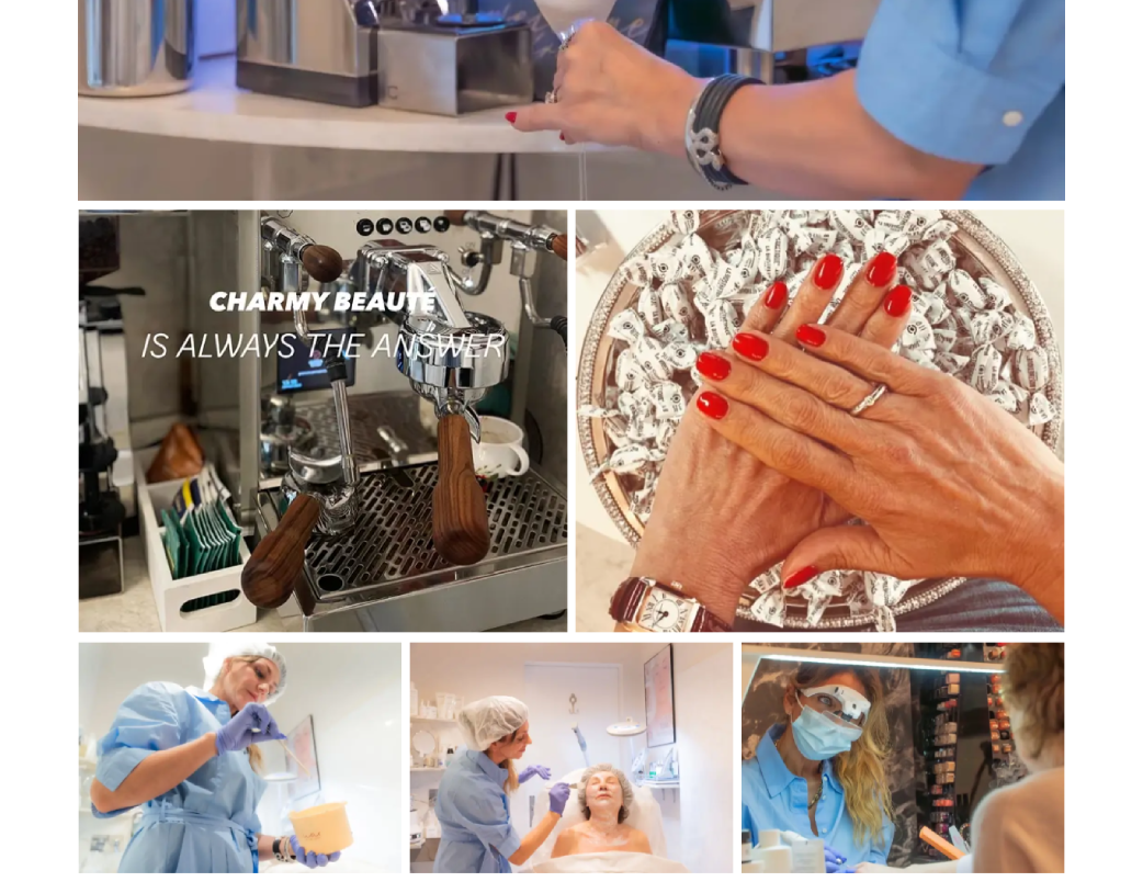 Gallery Section showcasing Charmy Beauté work on the Beauty Salon Landing Page Design by Vishal Chaudhary