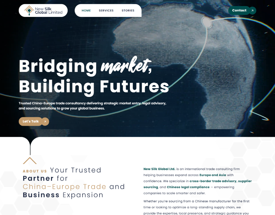 Hero Section of New Silk Global Website – Figma to WordPress Elementor conversion by Vishal Chaudhary