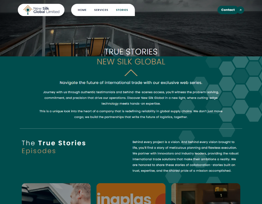 Stories Page of New Silk Global – Figma to WordPress Elementor Website