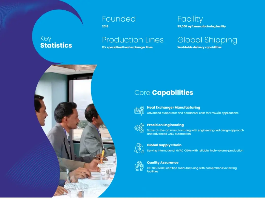 Key Statistics section of Approcool manufacturing website built in WordPress using Elementor by Vishal Chaudhary