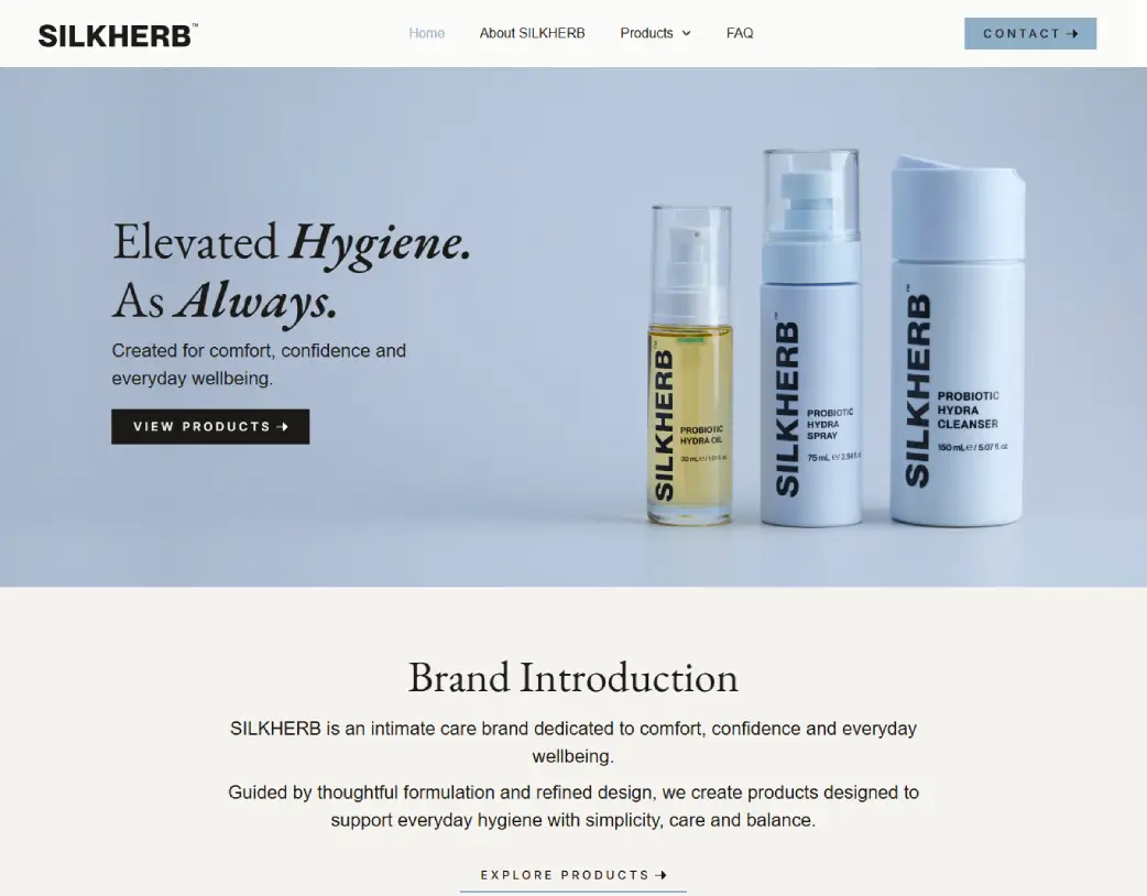 SilkHerb homepage development showcasing herbal products with Elementor by Vishal Chaudhary